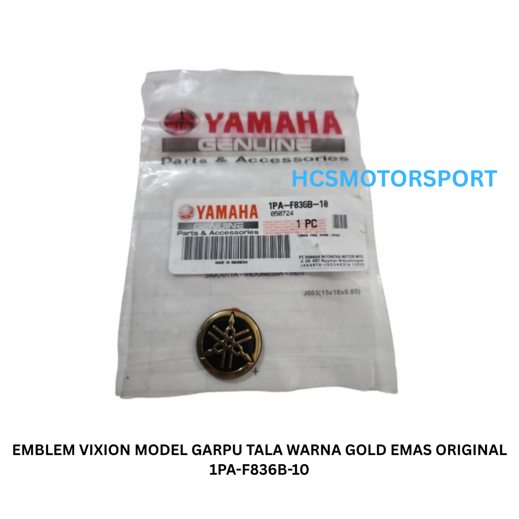 EMBLEM VIXION MODEL GARPU TALA WARNA GOLD EMAS ORIGINAL 1PA-F836B-10