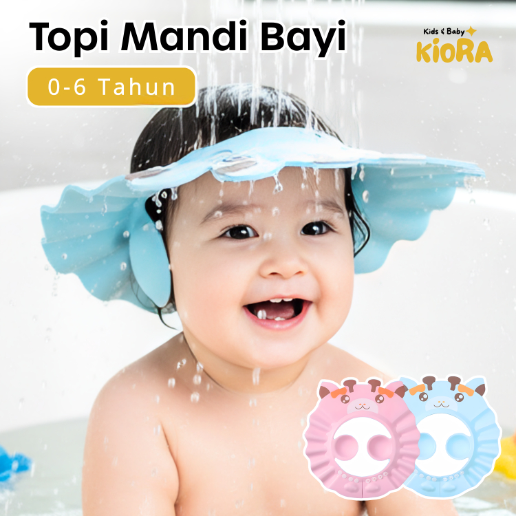 Shower Cap Bayi Anti Air Pelindung Kepala Bayi Topi Keramas Anak Topi Keramas 0 6 Tahun