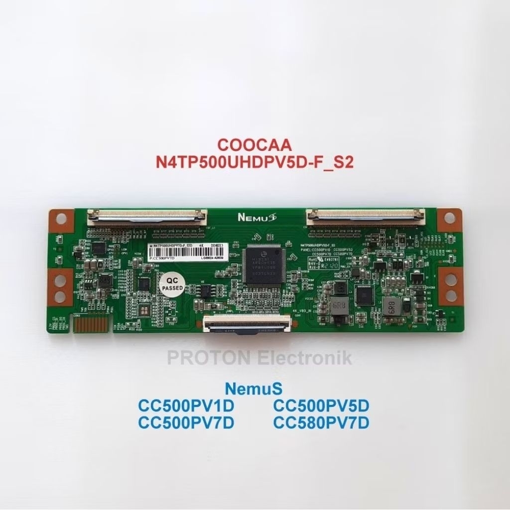 Tikon layar TV 50" Tcon N4TP500UHDPV5D-F S2 CC500PV1D CC500PV5D CC500PV7D CC580PV7D LCD panel 4K Tim