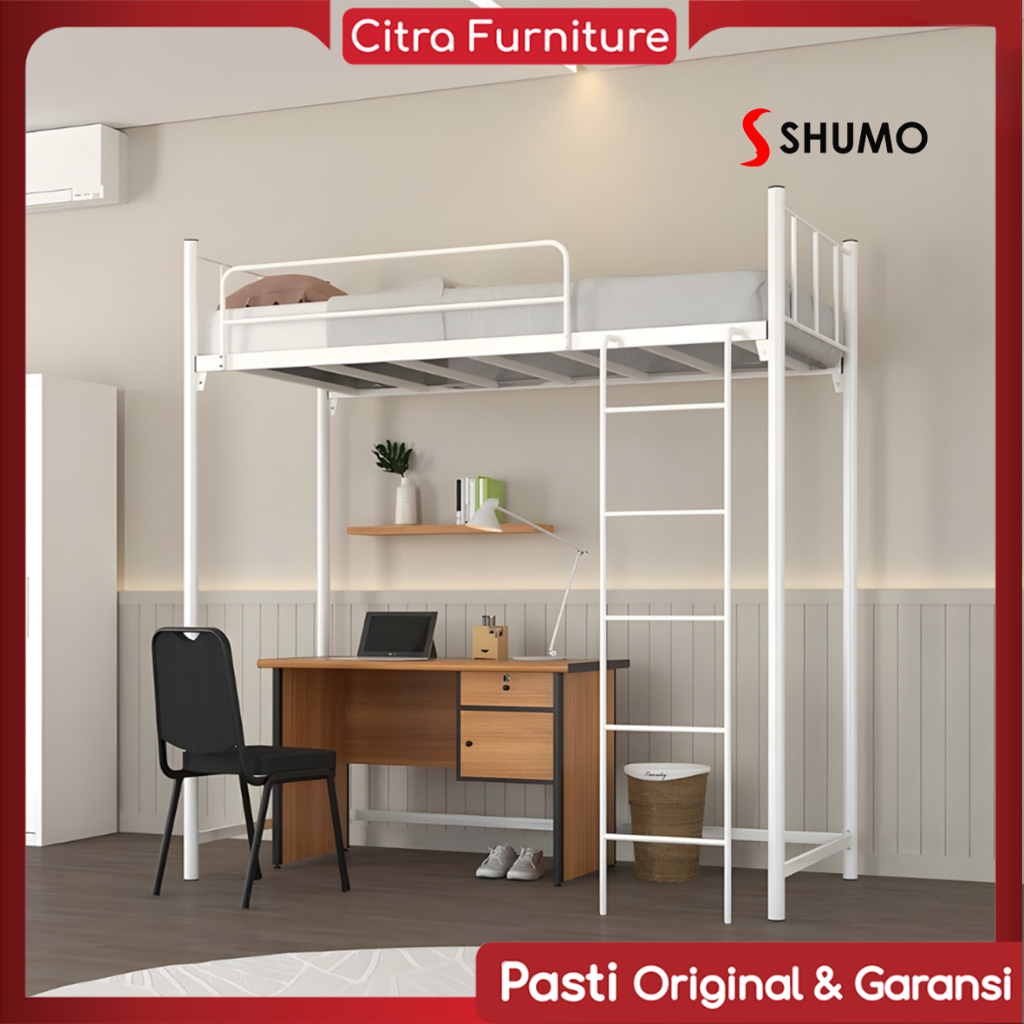 Citra Furniture SHUMO ® Ranjang Tingkat Besi Meja Belajar | Study Bunk Bed By SHUMO