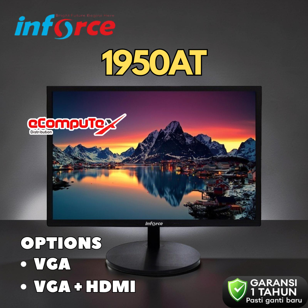 MONITOR INFORCE LED 1950AT 19 Inch - HDMI | MONITOR INFORCE 1950MW 19 Inch  - VGA + HDMI