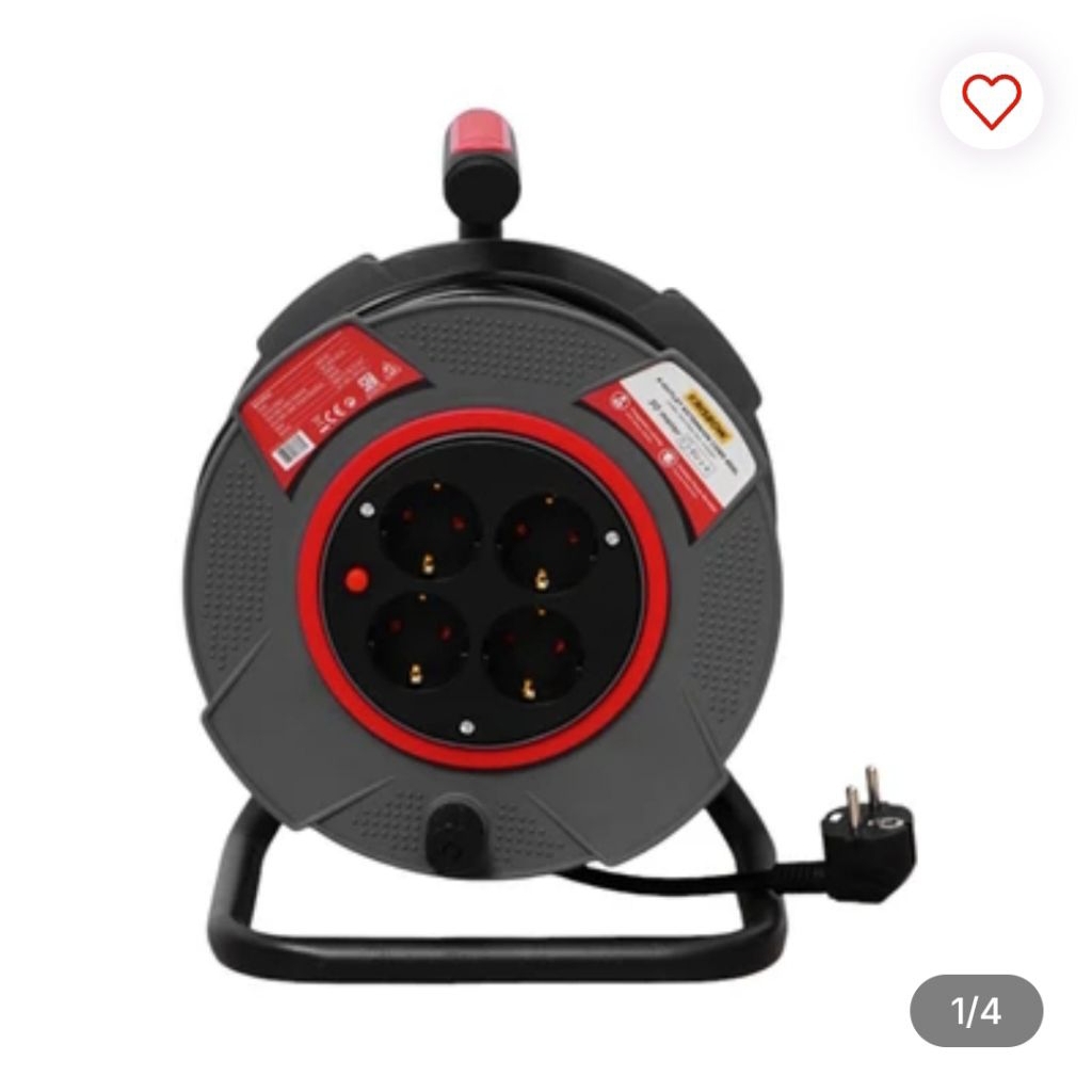 Krisbow 30 Mtr Kabel Roll - Abu-abu