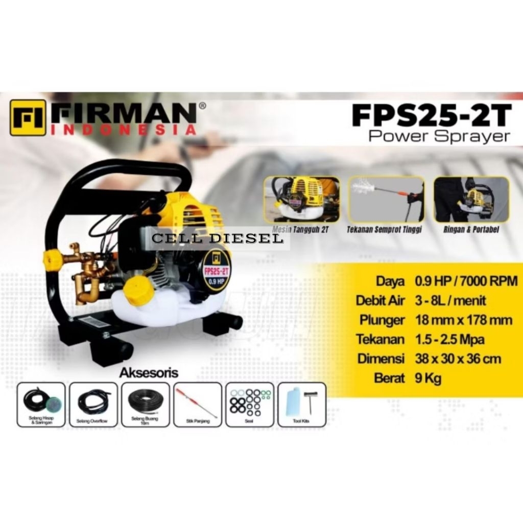 Mesin Cuci Motor Power Sprayer FIRMAN FPS 25-2T / 2 Tak