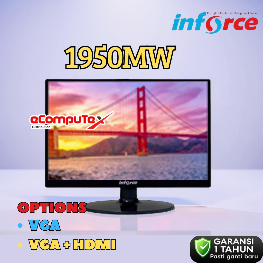 MONITOR INFORCE LED 1950MW 19 Inch - HDMI | MONITOR INFORCE 1950AT 19 Inch  - VGA + HDMI