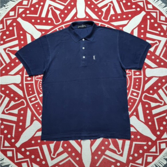 Kaos Kerah YSL pria lengan pendek