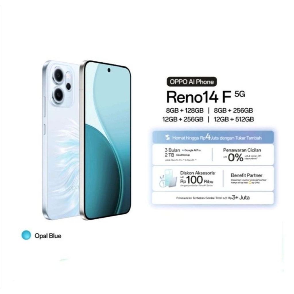HP OPPO 14F 5G 8/256 GB - OPPO 14F 5G RAM 8GB ROM 256GB GARANSI RESMI