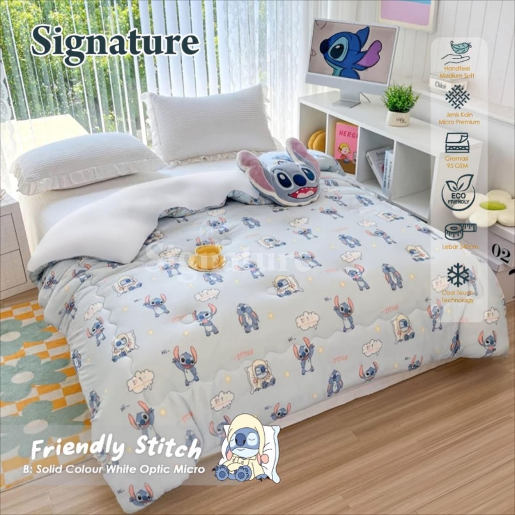 Bedcover set sprei stitchh Bedcover set sprei bedcover set 90x200 bedcover set 100x200 bedcover set 