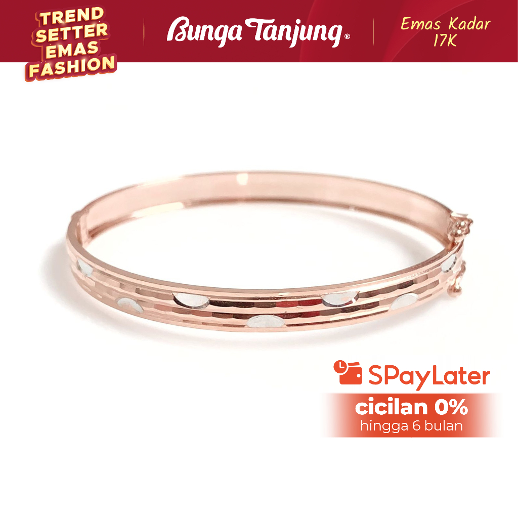 GELANG BANGLE POLKADOT - EMAS 17K - BUNGA TANJUNG GOLD