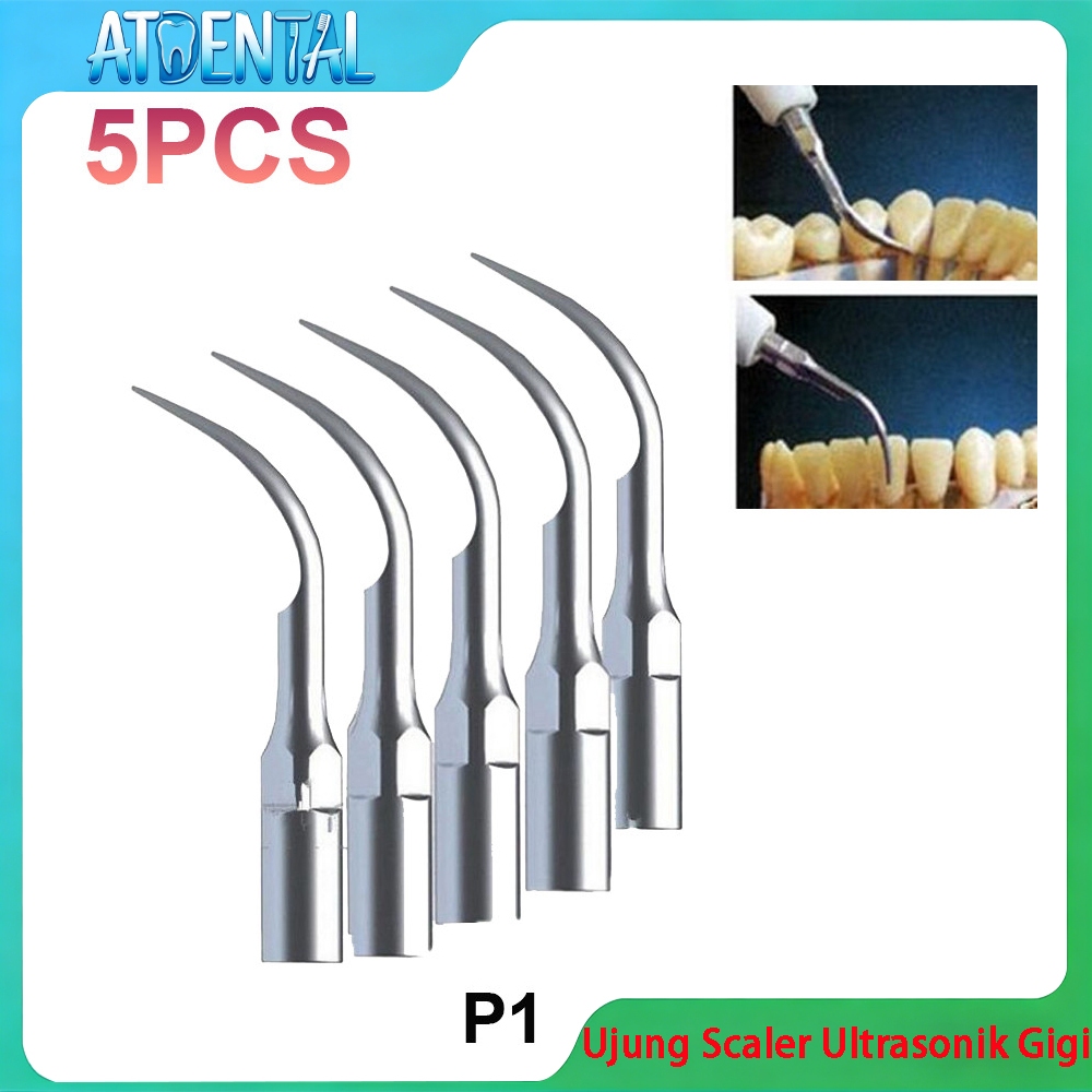 5PCS Ultrasonic Scaler Tips P1 for EMS Woodpecker DTE Dental Handpiece Alat Dental/Ujung Scaler Ultr
