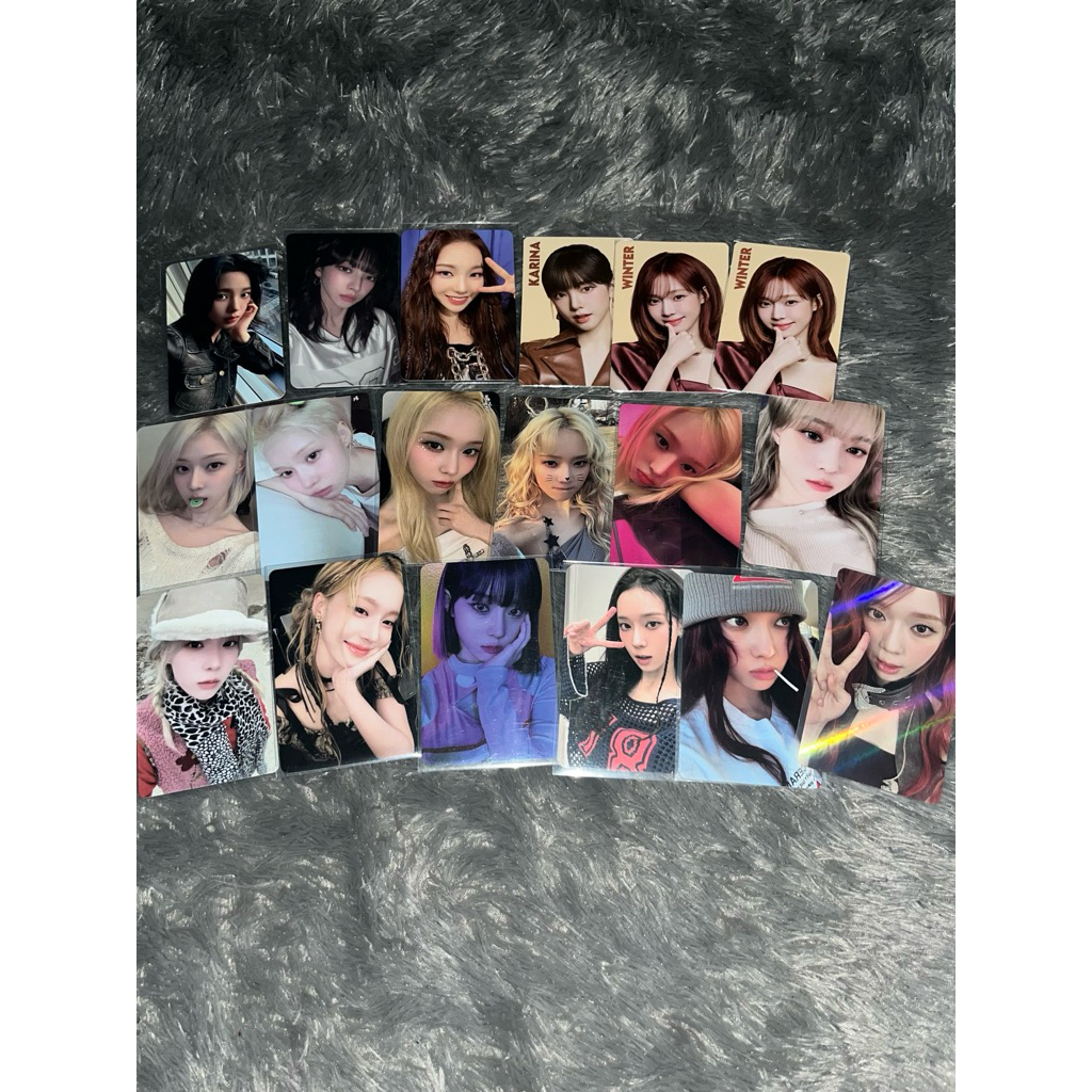 AESPA PHOTOCARD OFFICIAL KARINA WINTER GISELLE NINGNING DRAMA WHIPLASH ARMAGEDDON SPICY DIRTY WORK