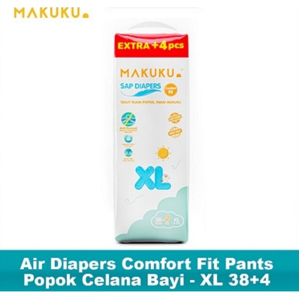 Makuku Comfort Fit Pants XL38+4 Popok Makuku Comfort Fit Celana XL 38+4
