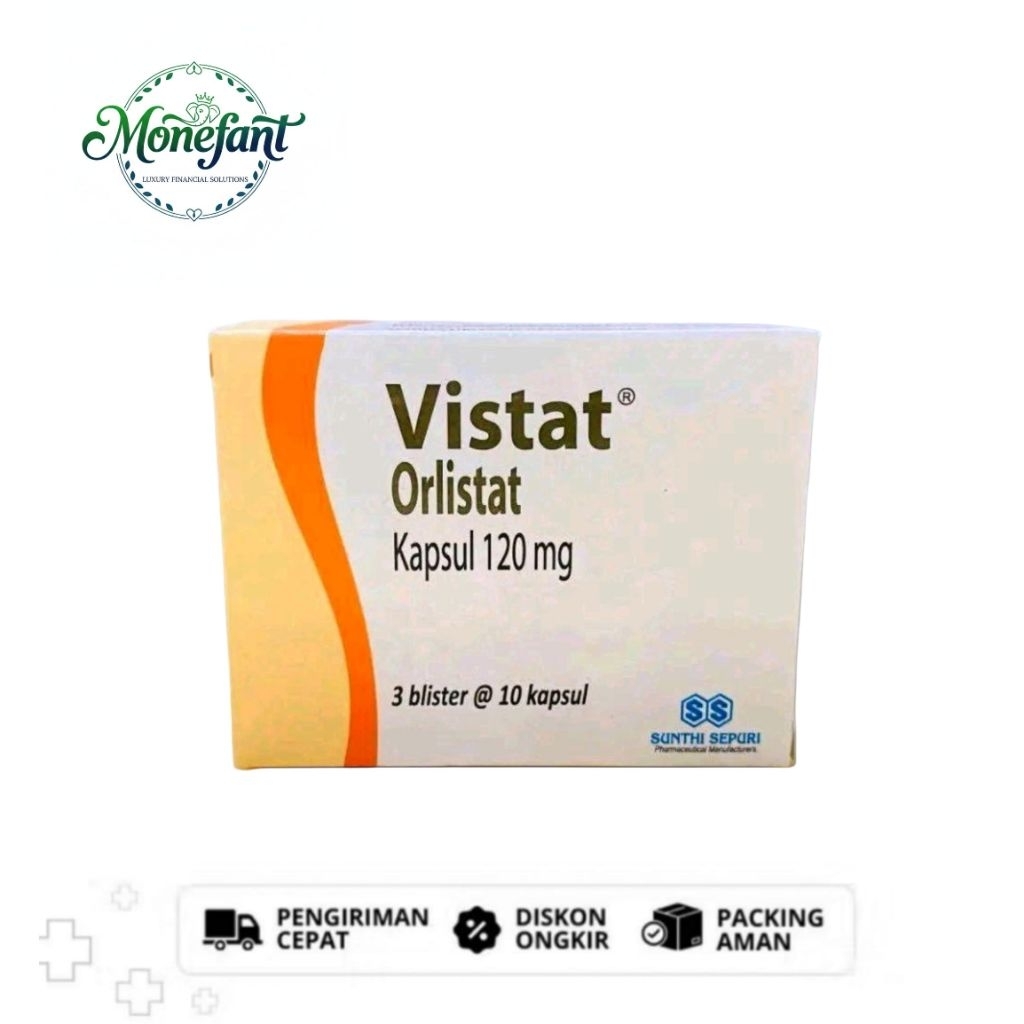 Vistat 120 mg orlistat per box isi 30 kapsul