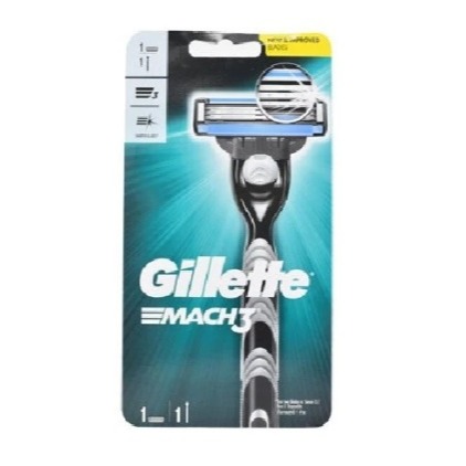 Gillette Mach 3 Alat Cukur Pria dengan 3 Mata Pisau Tajam dan Strip Pelumas