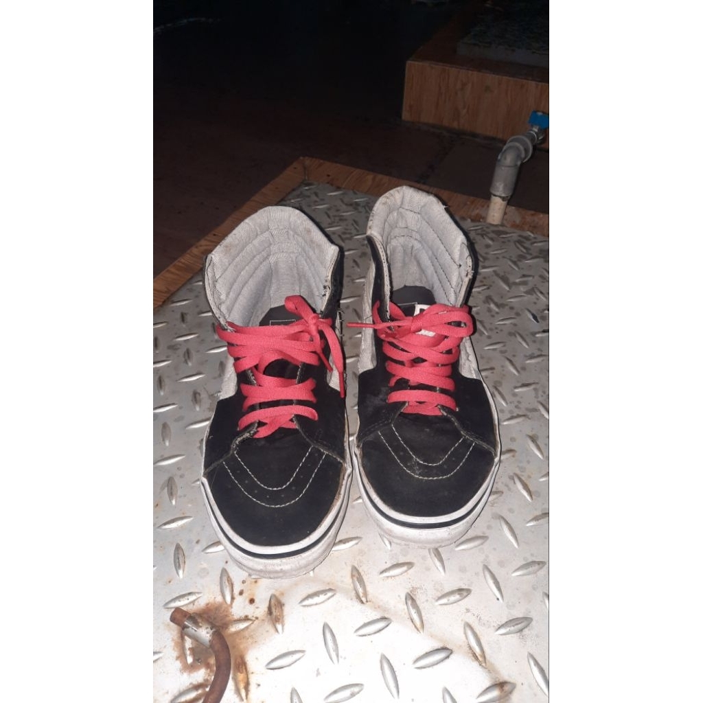 Sepatu shoes vans skateboard 42 suede leather original vintage bruce lee sk8 hi skate high