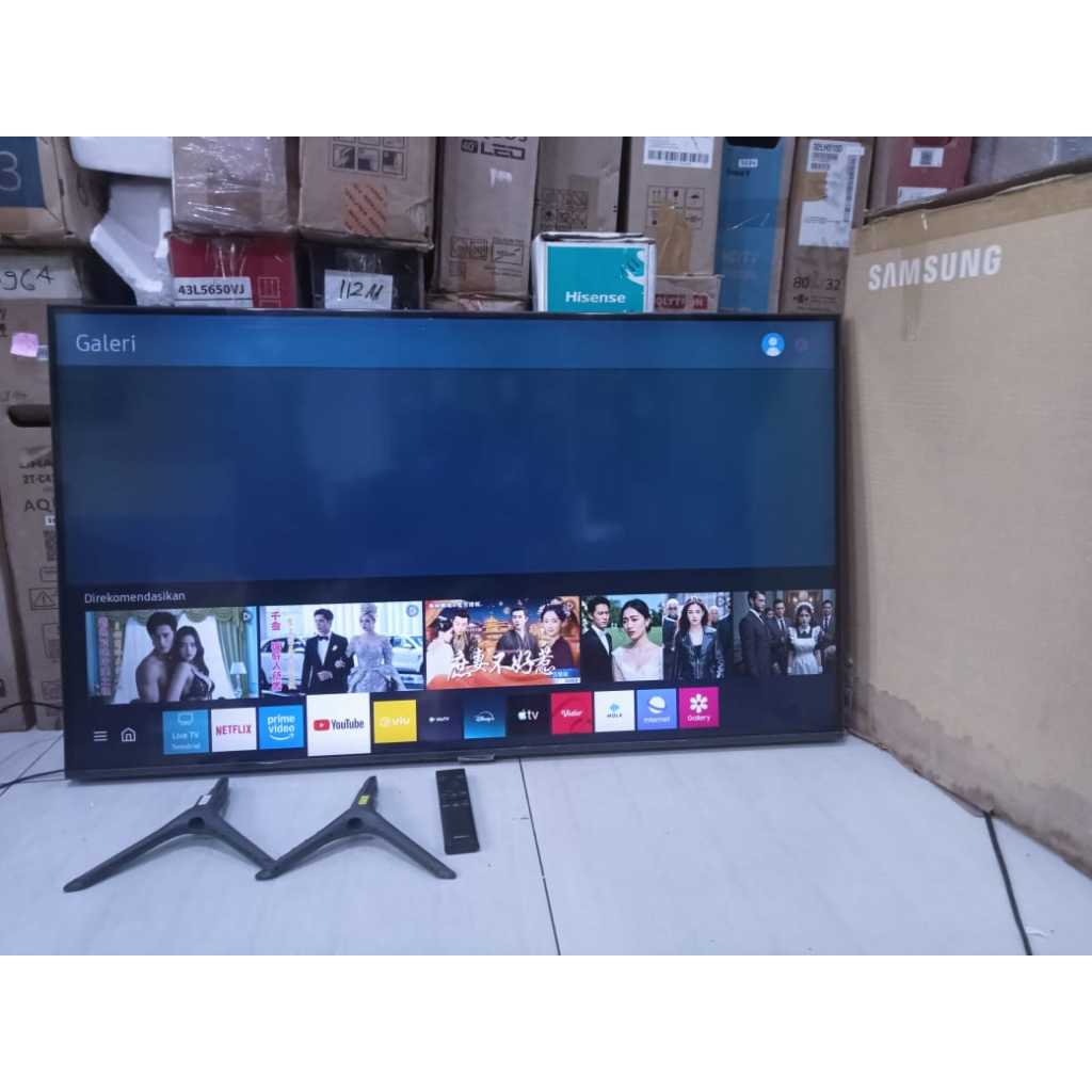 TV LED SAMSUNG 43 IN 4K UHD SMART TV YOUTUBE DIGITAL TV KONDISI BEKAS PEMAKAIAN 6200F