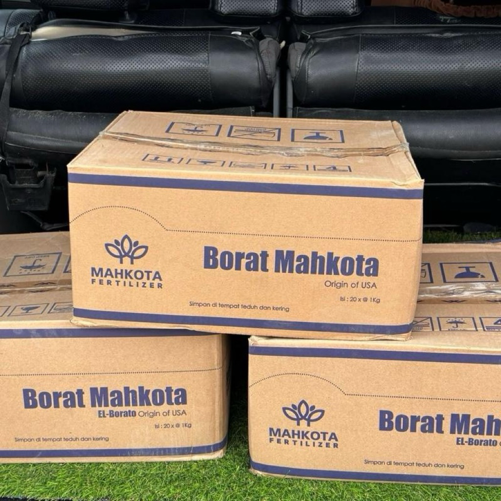 Pupuk Boron Borate Mahkota 1 Dus 20 Pcs x 1Kg – Untuk Sawit, Padi, Cabai, Tomat & Buah