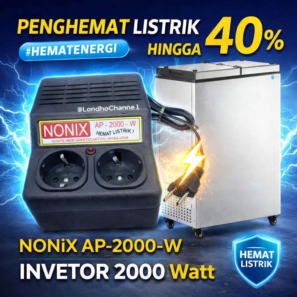 WAJIB PUNYA Inverator penghemat listrik NONIX 2000 watt. Bisa utk kulkas, tv,dll