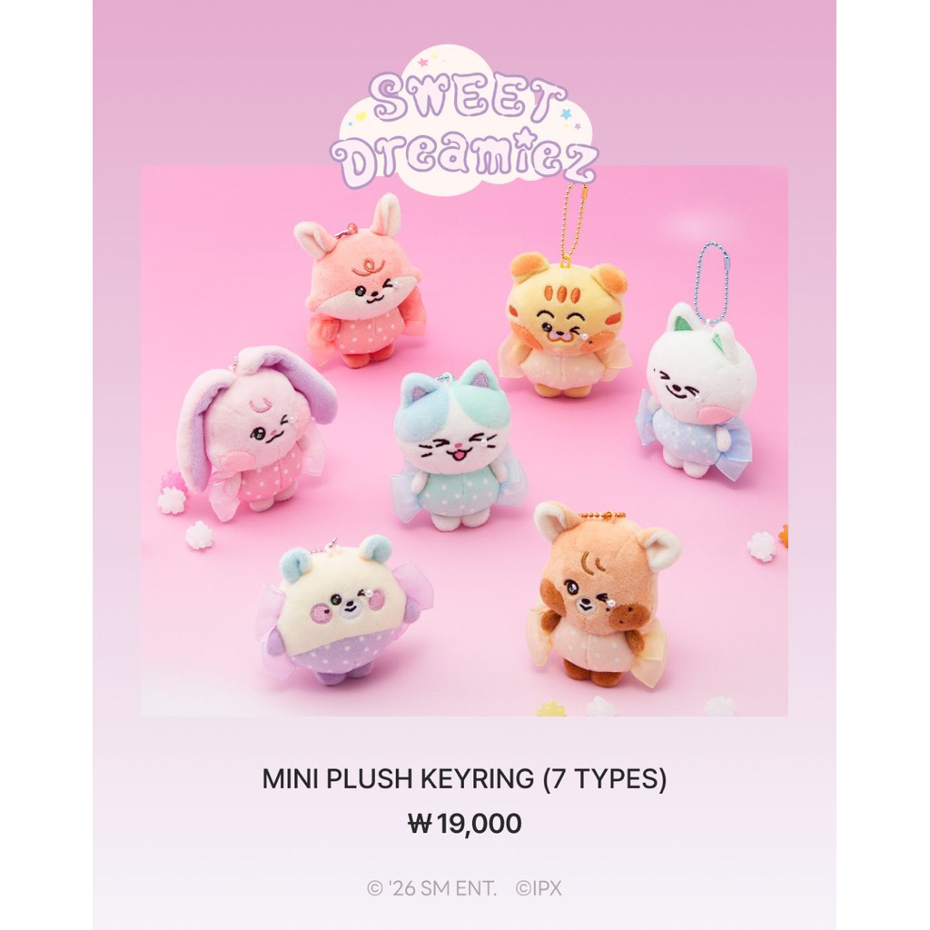 [PRE ORDER] MD MINI PLUSH KEYRING NCT DREAM SWEET DREAMIEZ LINE FRIENDS DOLL BONEKA MARK RENJUN JENO