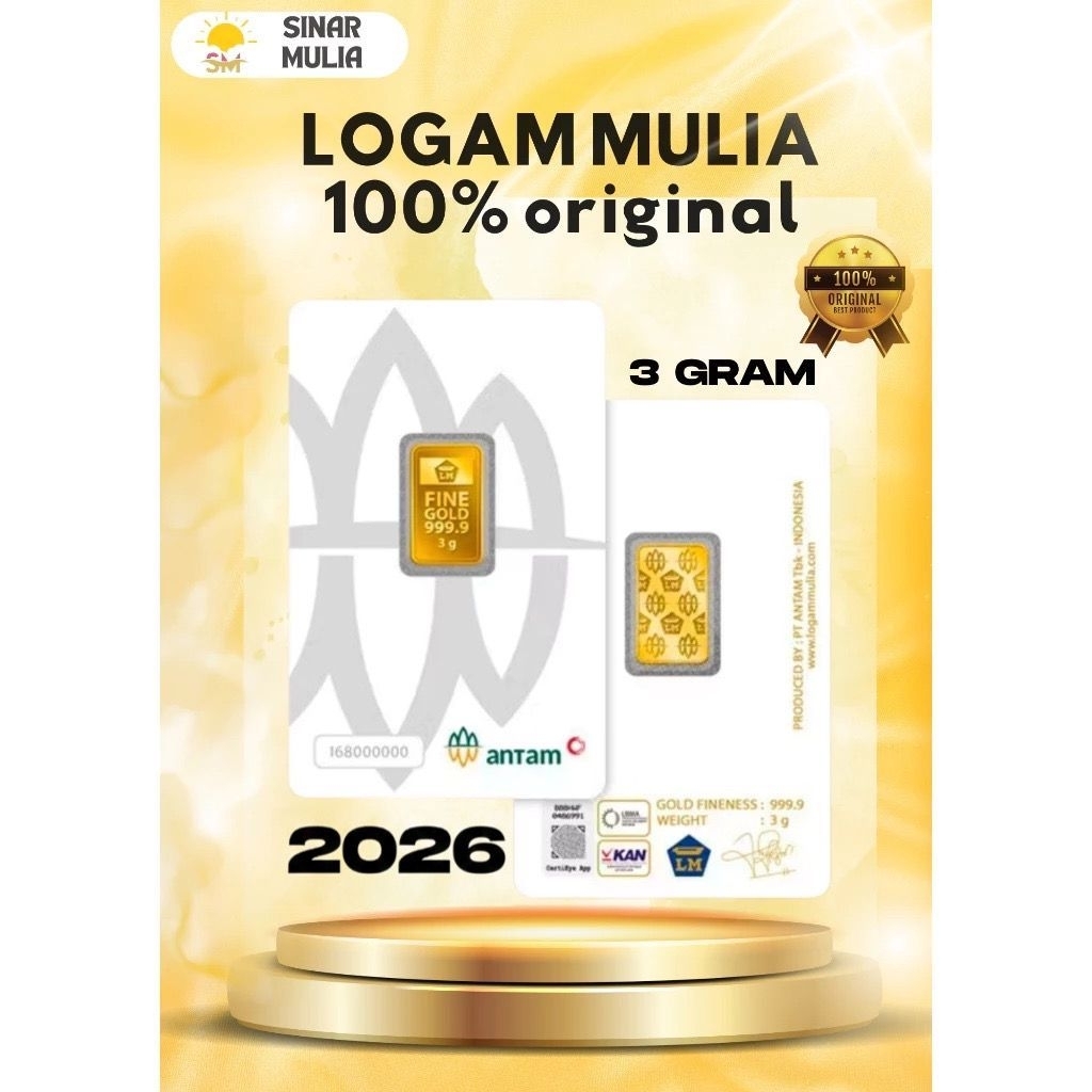 LM EMAS ANTAM 3 GRAM, LOGAM MULIA TERBARU