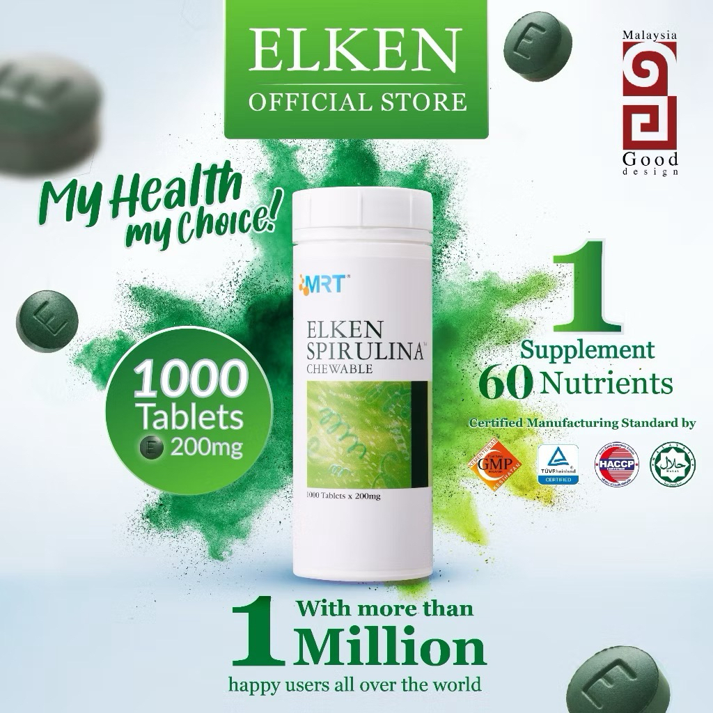 Elken Spirulina 1000 Tablet
