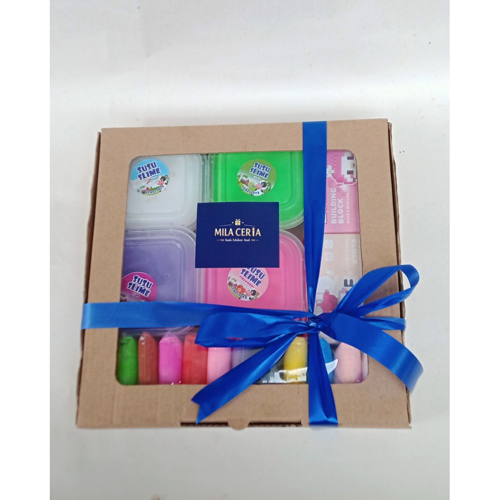 Mainan Edukasi Anak 3-6 Tahun Isi Slime clay & Briks Bisa kado ulang Tahun