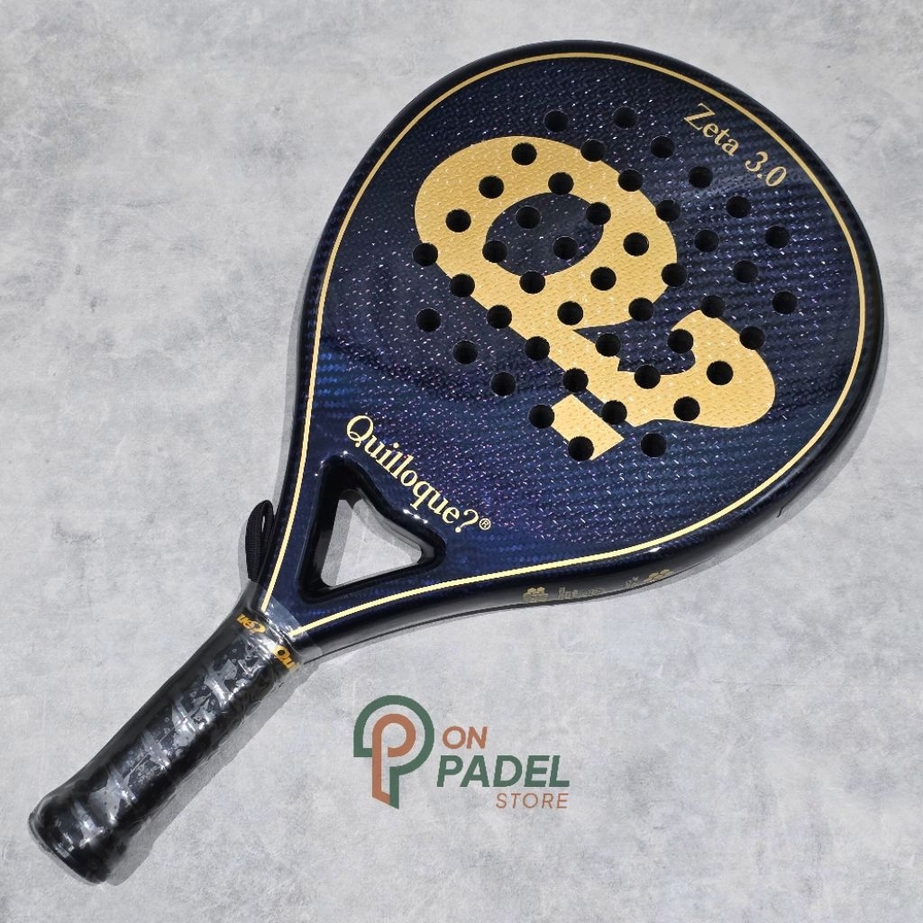Quilloque Zeta 3.0 Blue 3K Padel Racket ( Raket Padel ) ex Tactical El Jefe