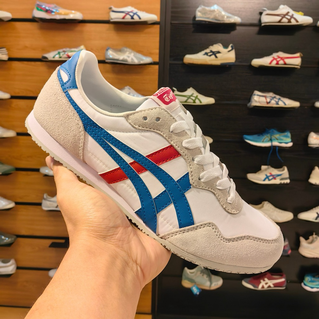 Sepatu Sneakres Casual Onitsuka Tiger Serrano White Blue Red Unisex