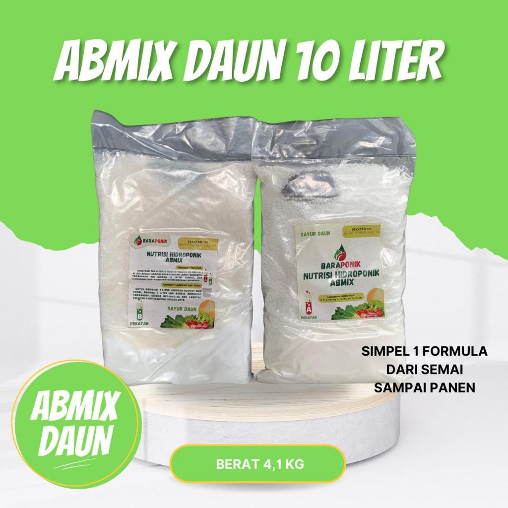 AB Mix / Ab Mix Hidroponik nutrisi hidroponik sayuran daun baraponik 10 ltr daun