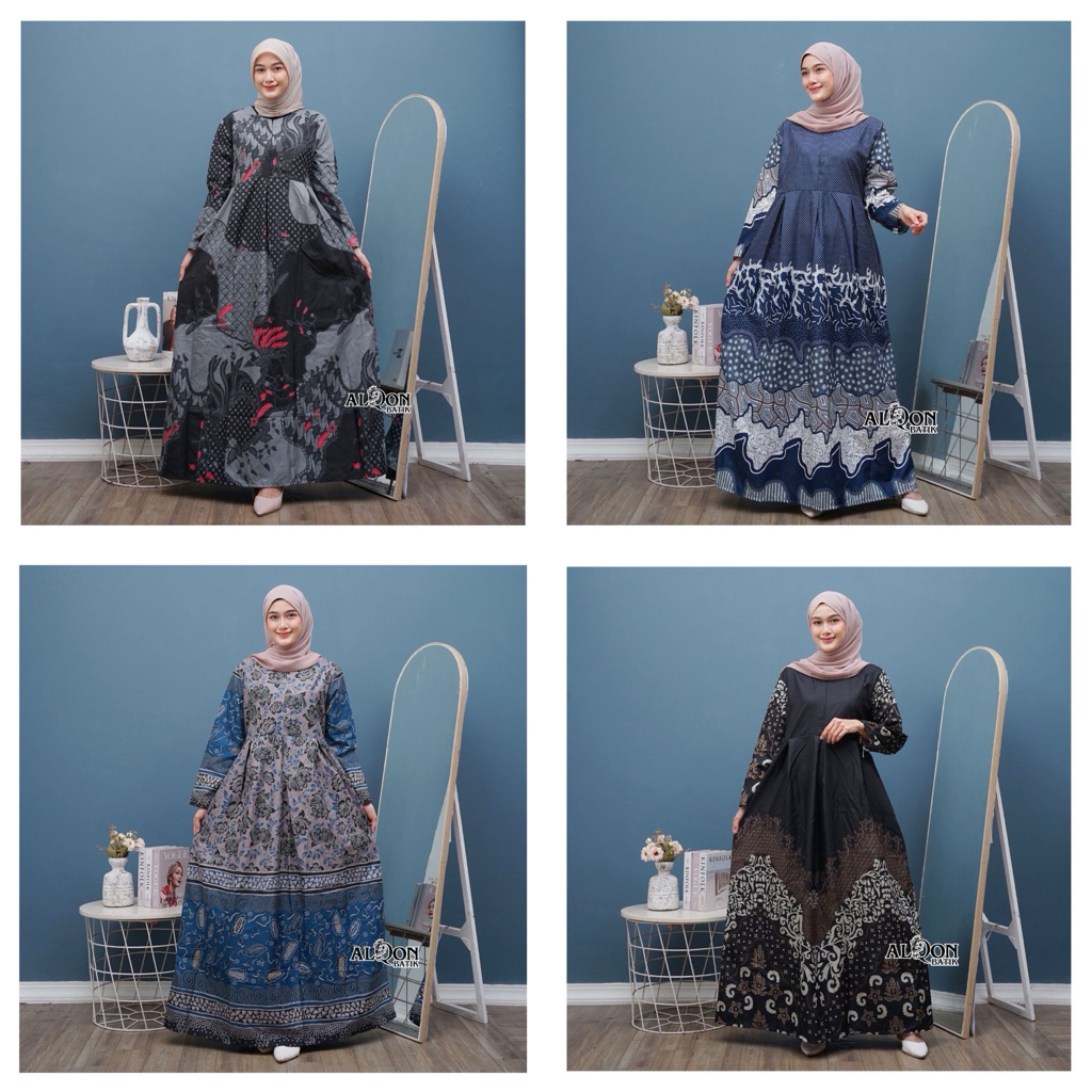 MS GAMIS BATIK SRIWEDARI MAXI MODERN JUMBO BUMIL/BUSUI KATUN SOGAN ALL SIZE