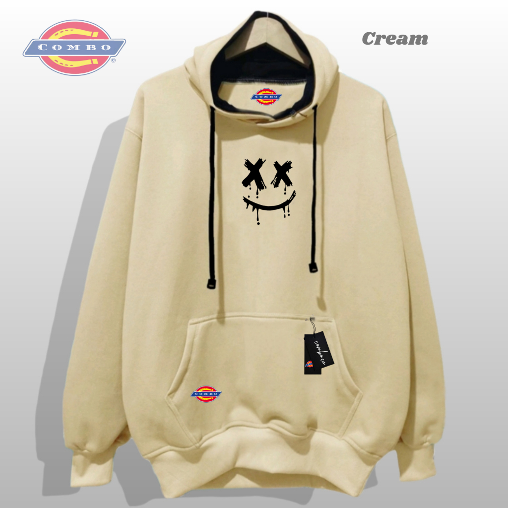 Hoodie Sweater Pria Wanita Distro Warna Abu Paralon Sablon Maternal Disaster Tulisan Jepang Hodi Mur
