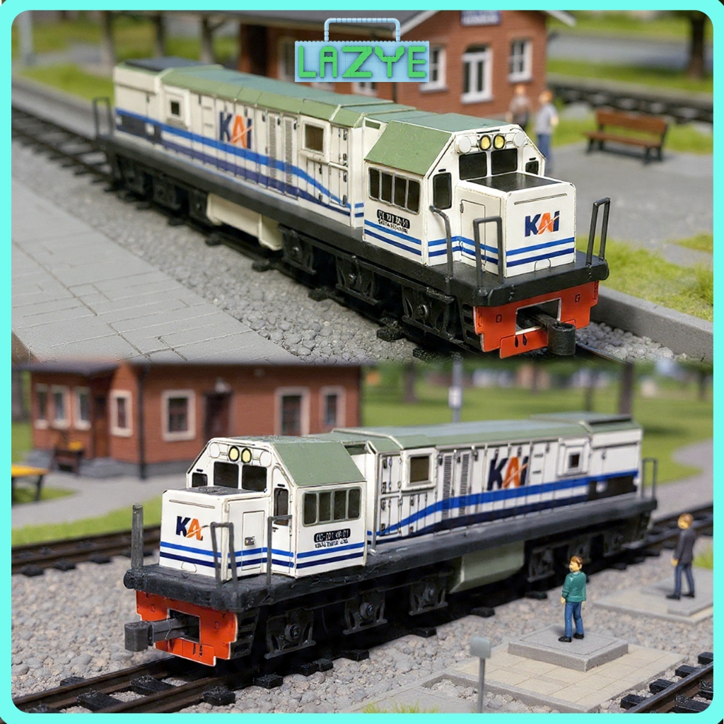 Mainan Miniatur Lokomotif CC 201 KAI – Livery Dua Garis Biru / WnB - Kereta Api Indonesia