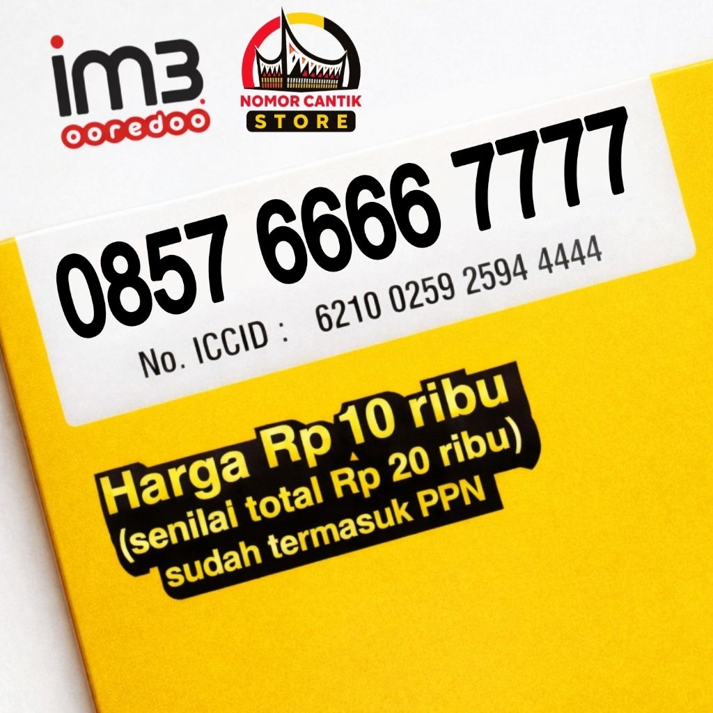 Nomor Cantik Im3 Oreedo 12 Digit Indosat Double Kwarted 6666 7777