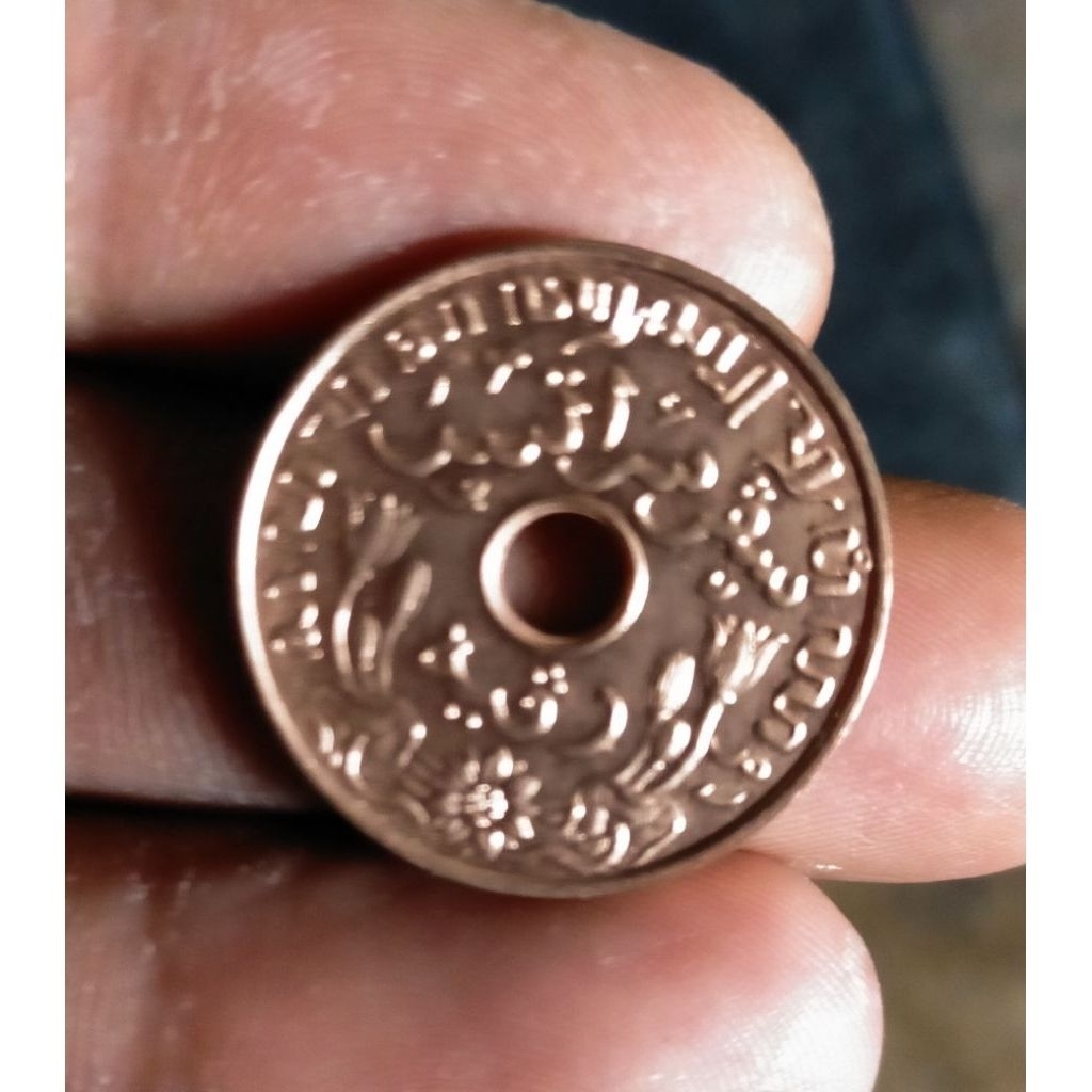 koin 1 sen bolong koin masa penjajahan belanda