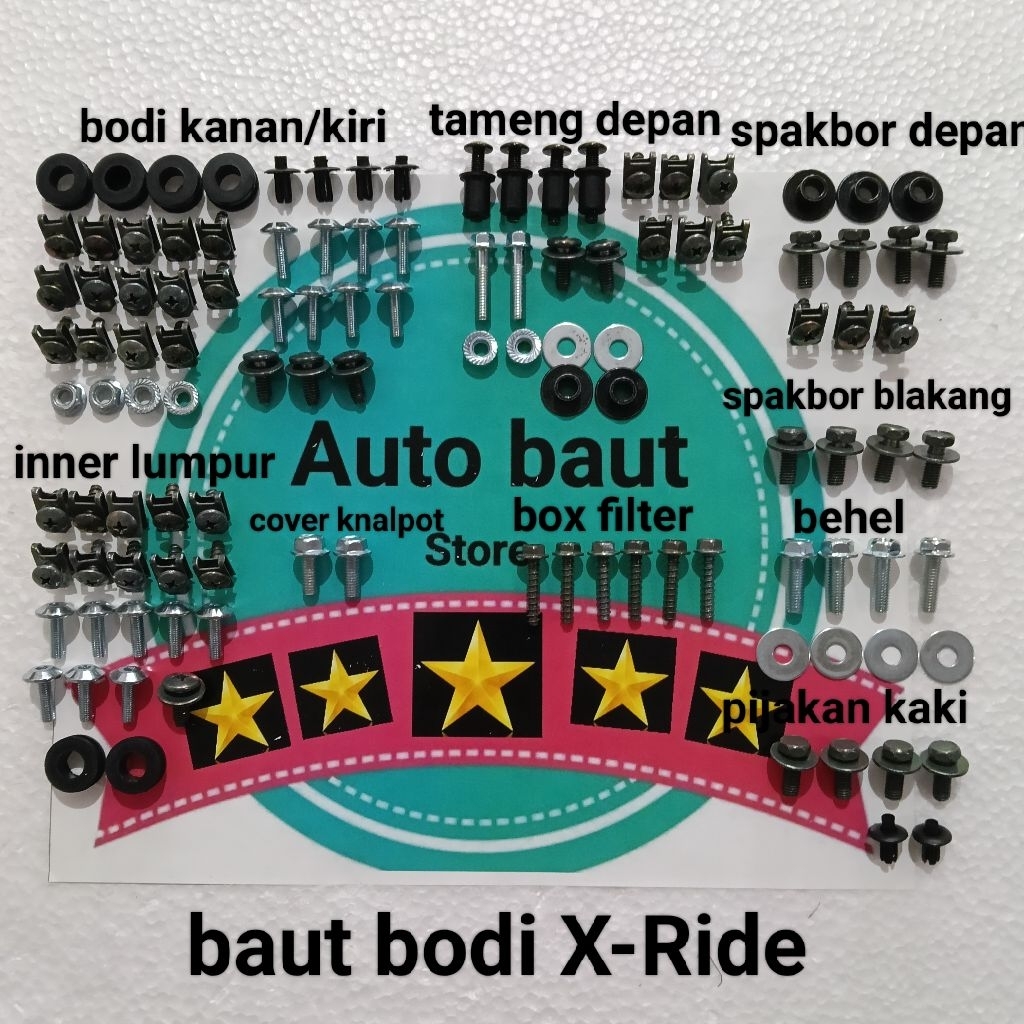 baut bodi Yamaha X-Ride lengkap