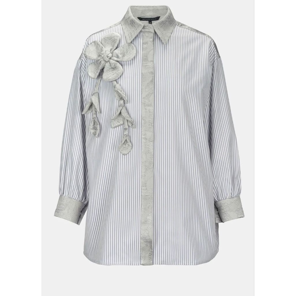 PL BENANG JARUM BERLY JACQUARD SHIRT GREY XL