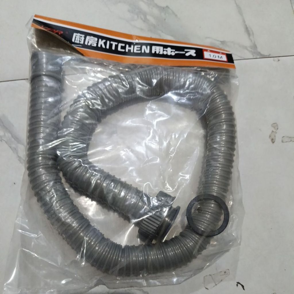 Selang BCP Abu2 Tebal selang bak cuci piring tebal 1 meter