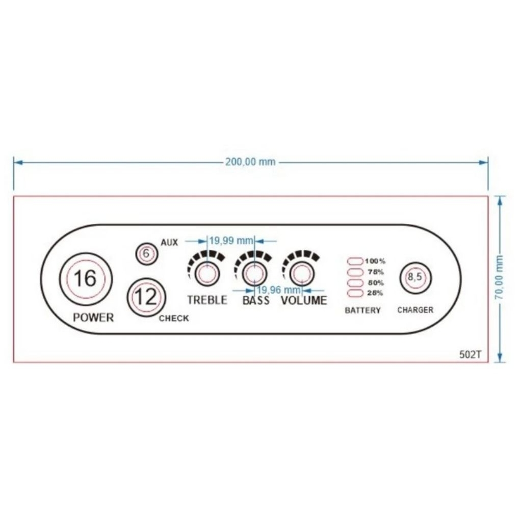 Panel Tone control ZK 502MT