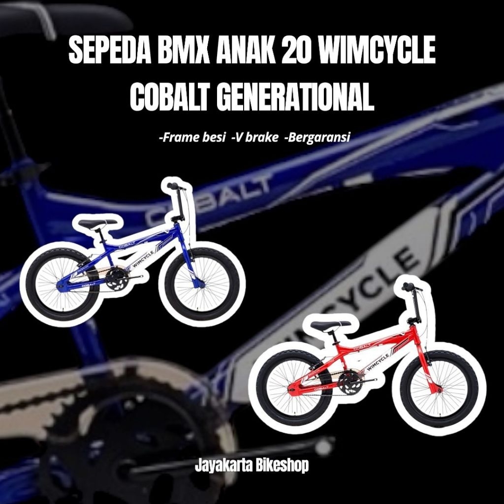 SEPEDA ANAK LAKI BMX 20 INCH | WIMCYCLE COBALT GENERATIONAL BIKE ORIGINAL DAN BERGARANSI
