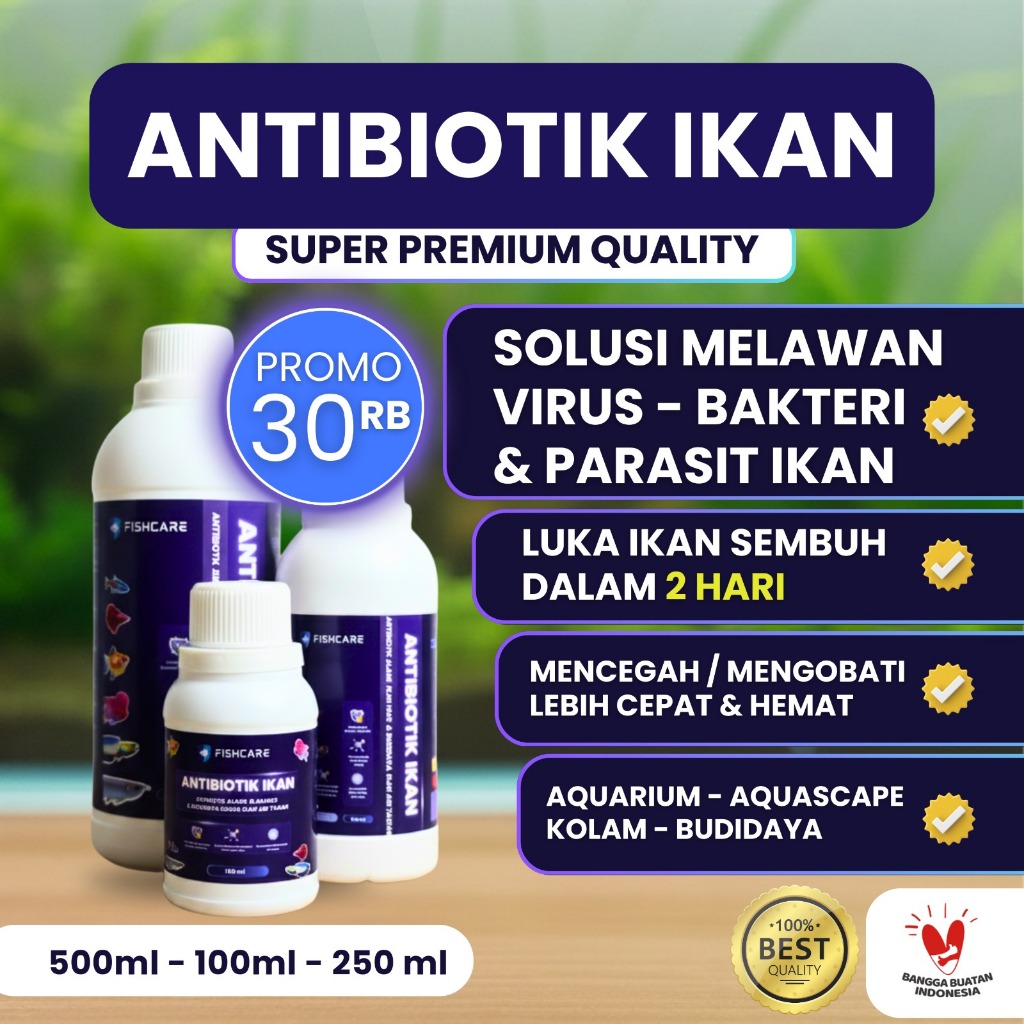 Fishcare - Antibiotik Alami Obat Ikan Hias Kolam Aquarium Indonesia | Ikan Koi, Arwana, Lauhan, Cupa