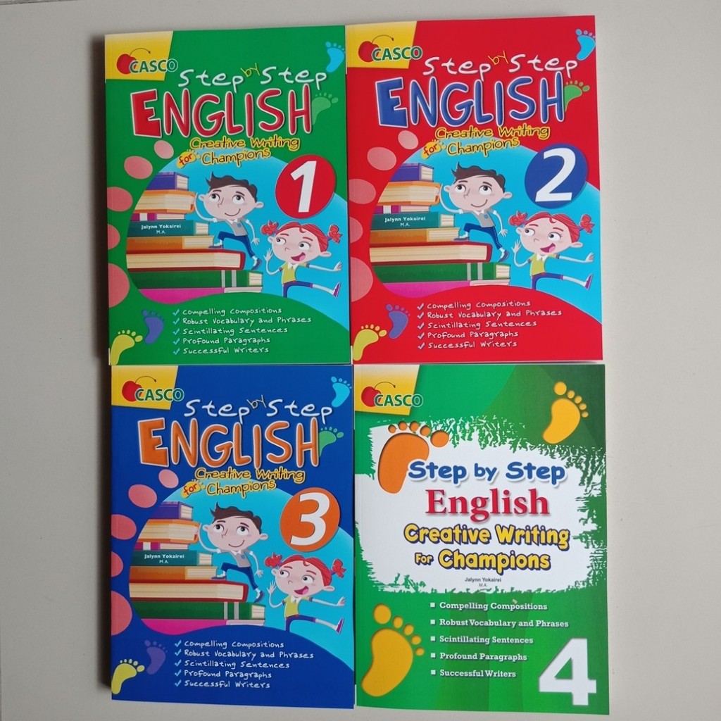 BUKU PRIMARY ENGLISH STEP BY STEP ENGLISH 1/2/3/4 (CASCO)