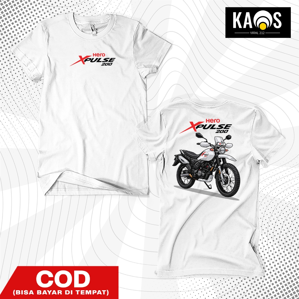 Baju Kaos Motor Hero Xpulse 200 Adventure Unisex - Baju Motor Trail Dual Purpose Offroad Adventure P