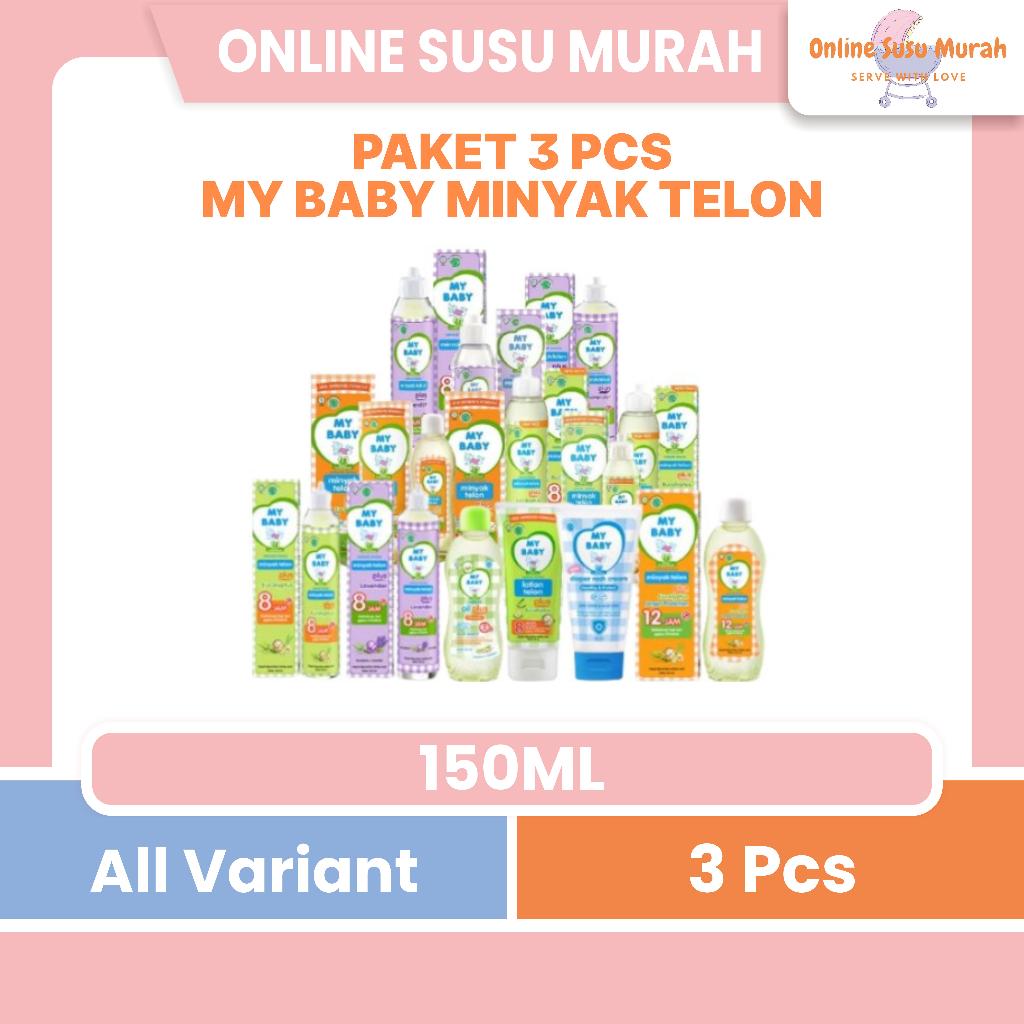 MY BABY PAKET 3 PCS MINYAK TELON PLUS/TELON LONGER/MINYAK KAYU PUTIH/TELON LAVENDER 150ML 145ML PRLA