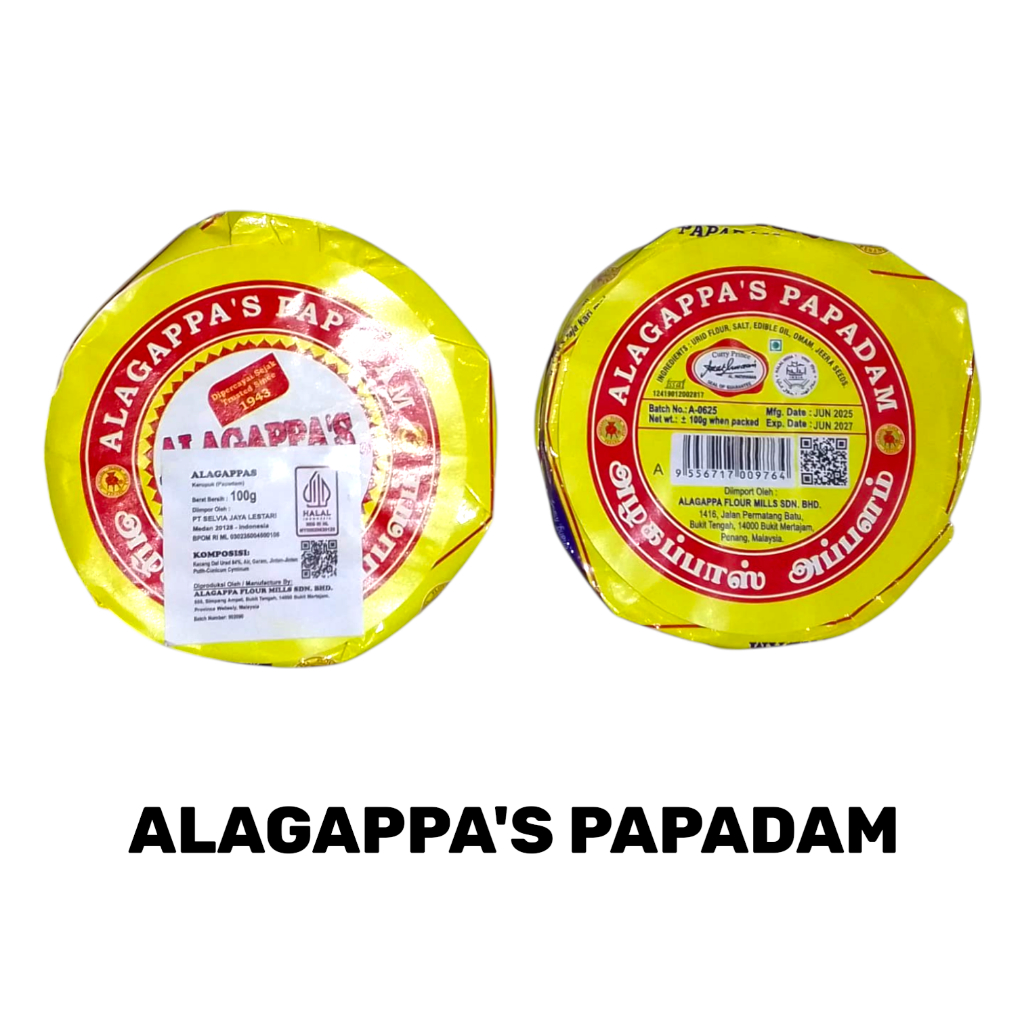 Alagappas / Papadam Kerupuk India Appalam Papad Papadum