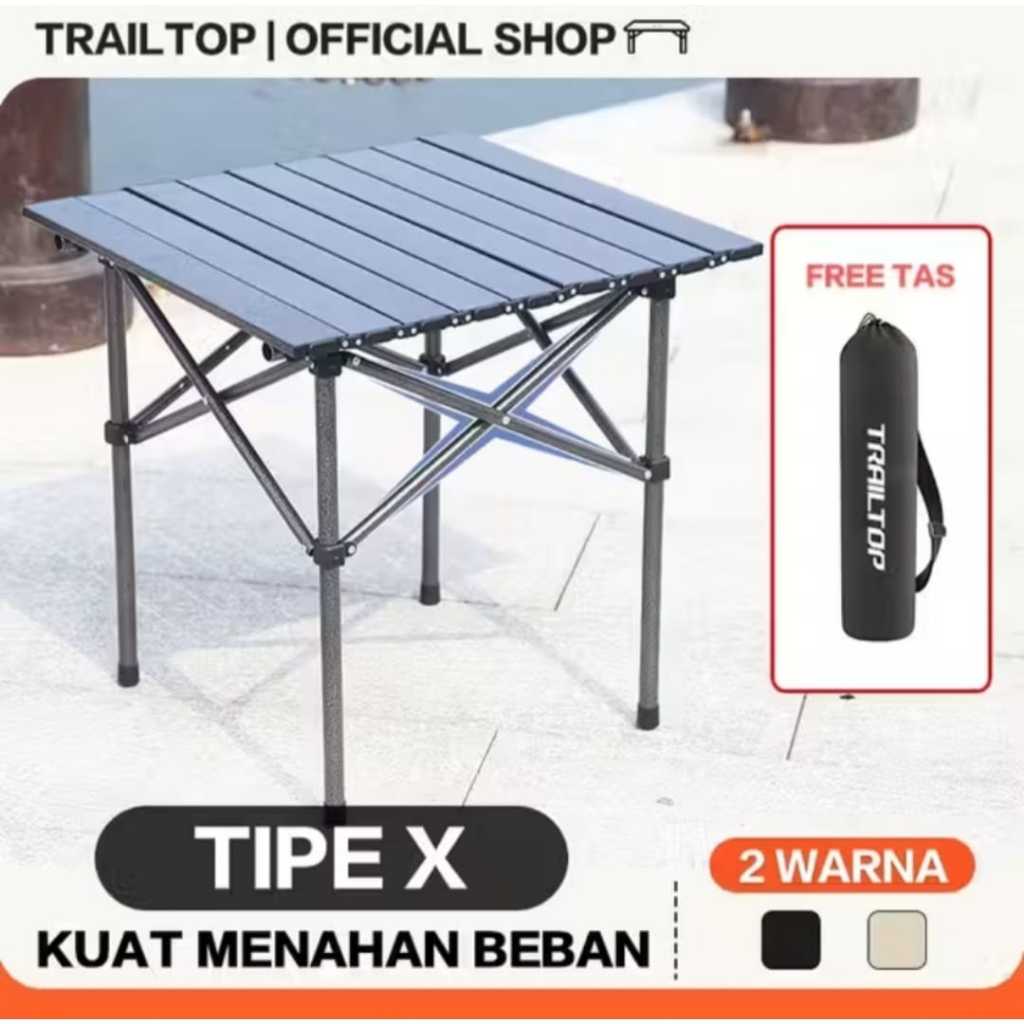 Meja Lipat Portable Aluminium - Meja Lipat Folding Table Aluminium