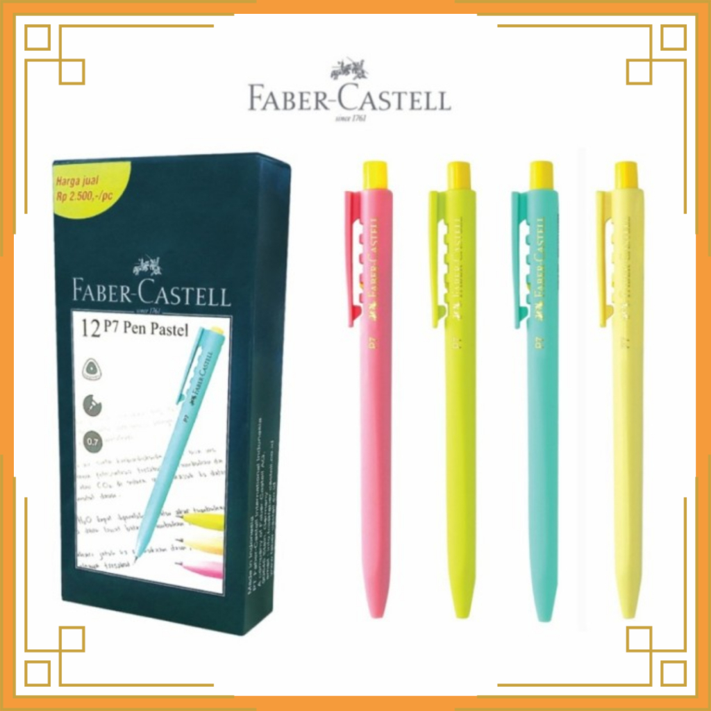 FABER CASTELL Pena semi gel 0.5 cetekan hitam P7 pcs