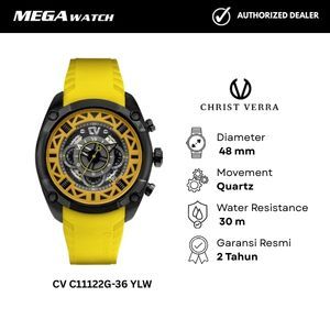 Jam Tangan CHRIST VERRA Pria Original CV C11122G-36 YLW