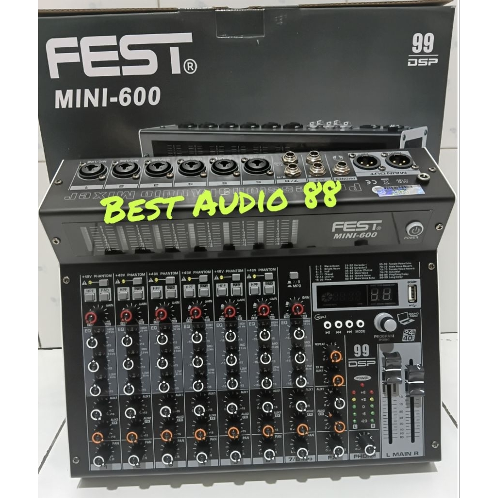 Mixer Audio Sound System 8 channel  Fest Mini 600