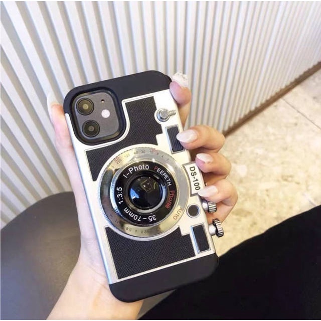 Emily in Paris Case 3D Camera untuk iphone 12 12Pro Max Anti-fall shorkproof Retro with Lanyard