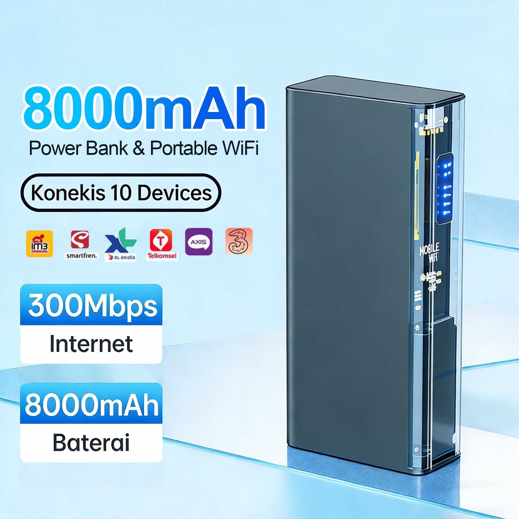 MF932 Modem MIFI 2 in 1 Power Bank LTE Router WIFI Portabel 8000mAh Mendukung semua operator