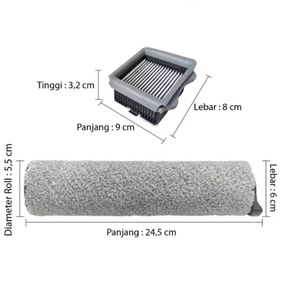 Sparepart Tineco Floor One S3, Floor brush tineco, hepa filter tineco, cairan pembersih tineco